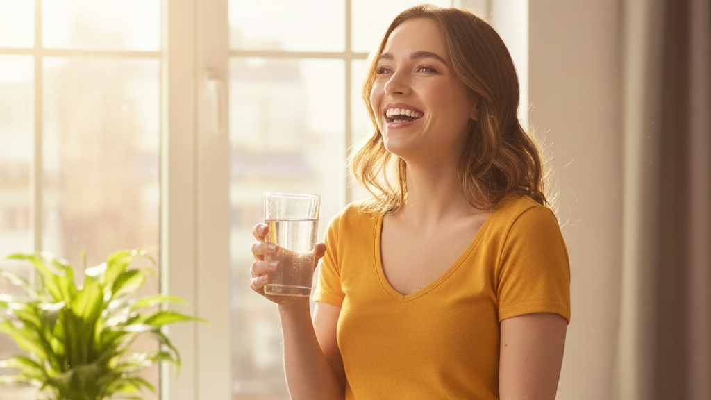 Obraz pokazujący osobę pogodną